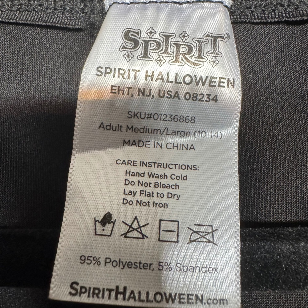 Spirit Halloween Bad To The Bone Skeleton Dress Costume M/L Black 01236868‎ - Picture 11 of 13
